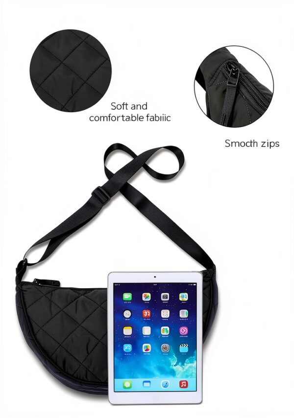 Svpfuo borsa a tracolla donna nylon regolabile capiente-4