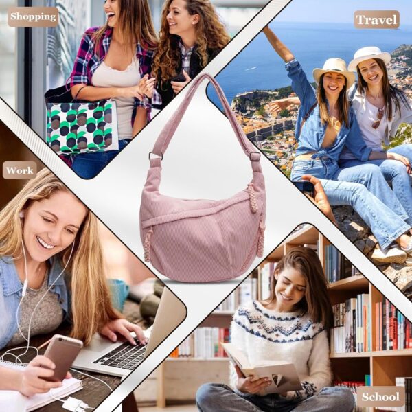 Borsa a tracolla donna viiotu velluto organizzazione-5