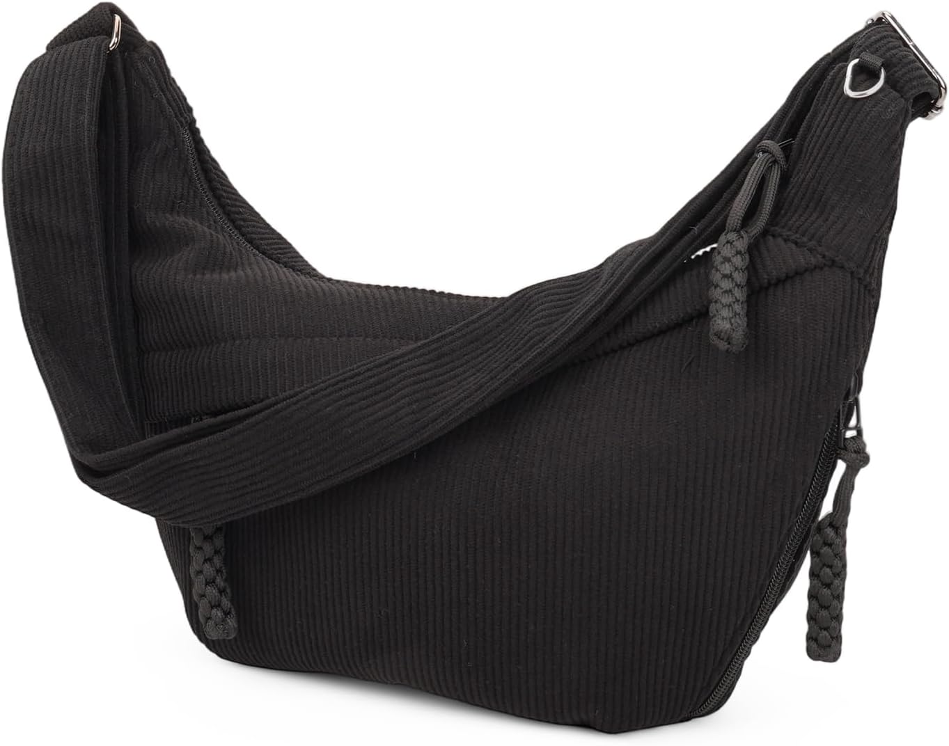 Borsa a tracolla donna viiotu in velluto a coste con tasche multiple