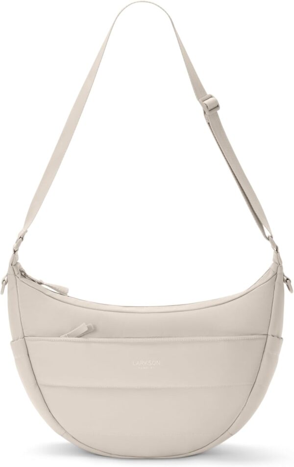 Borsa a mezzaluna Larkson tracolla unisex design trapuntato-3