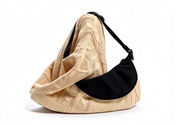 Borsa a mezzaluna BIKPRST nylon tracolla regolabile donna-4