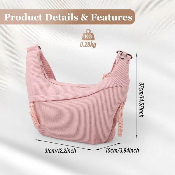 Borsa a tracolla donna viiotu velluto organizzazione-4