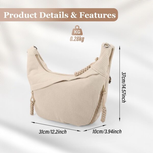 Borsa a tracolla donna viiotu velluto organizzazione-4