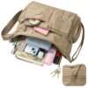 Borsa tracolla donna BTNEEU nylon multi tasche leggera-3
