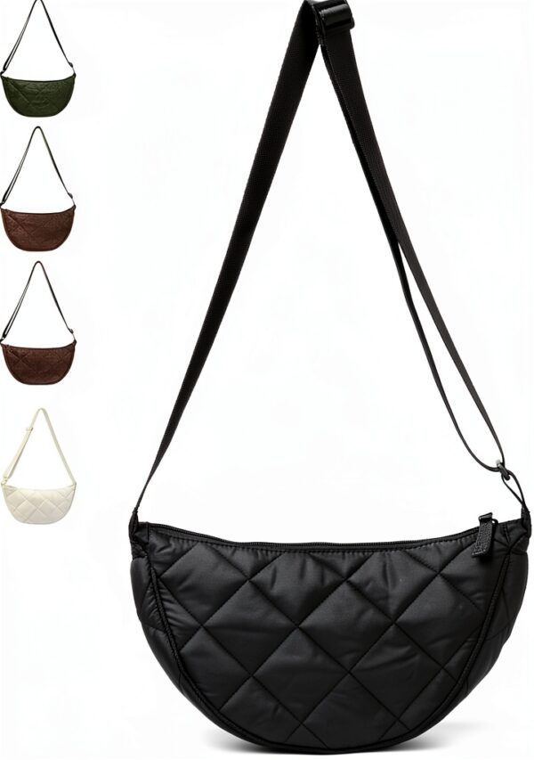 Borsa a mezzaluna GoPaw nylon tracolla regolabile donna-0