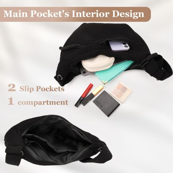 Borsa a tracolla donna viiotu velluto organizzazione-5