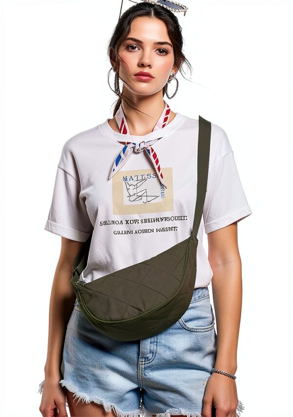 Borsa a mezzaluna GoPaw nylon tracolla regolabile donna-3