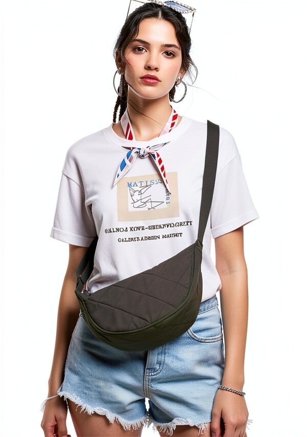 Borsa a mezzaluna GoPaw nylon tracolla regolabile donna-3