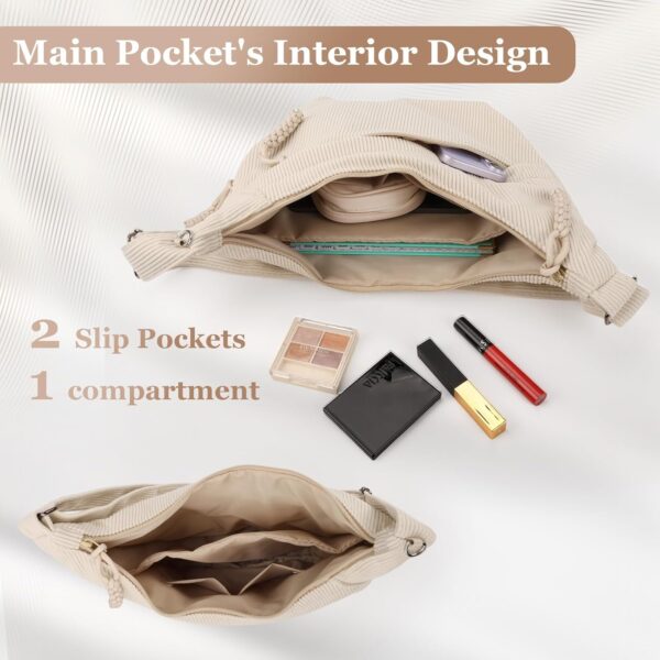 Borsa a tracolla donna viiotu velluto organizzazione-5