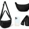 Borsa Mezzaluna Yuson Girl Nylon Donna Tracolla Regolabile-3