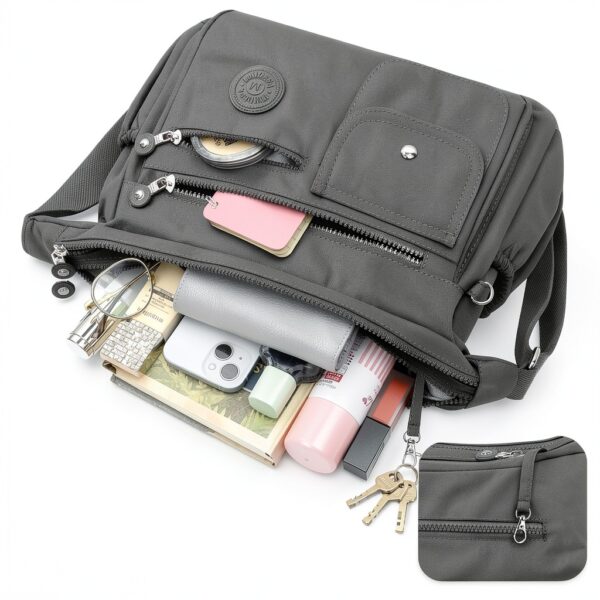 Borsa tracolla donna BTNEEU nylon multi tasche crossbody-3