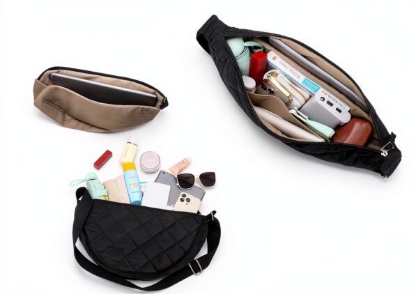 Borsa a spalla donna Micmores nylon impermeabile design-3