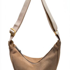 Borsa a spalla donna DKIIL NOIYB tessuto coste design-0