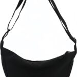 Flycppo borsa a tracolla donna nylon mezzaluna regolabile-0