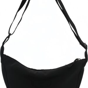 Flycppo borsa a tracolla donna nylon mezzaluna regolabile-0