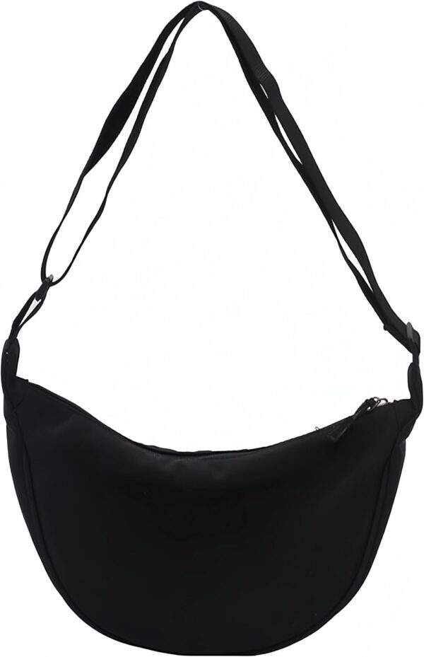 Flycppo borsa a tracolla donna nylon mezzaluna regolabile-0