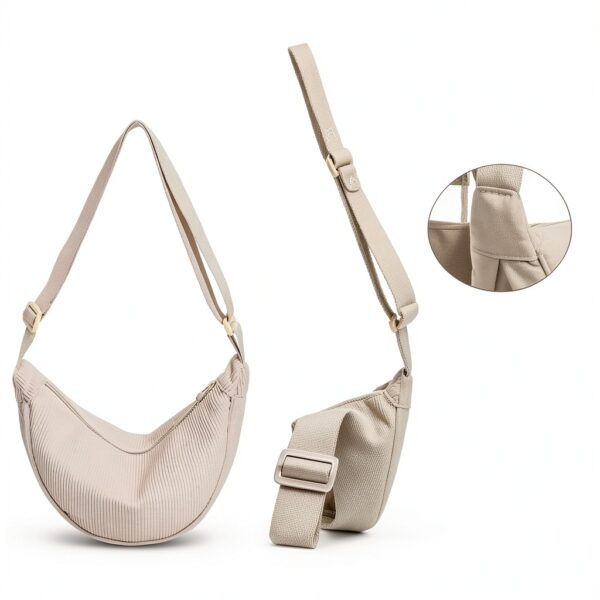 Marsupio MOAZIFI donna impermeabile cotone design mezzaluna-4