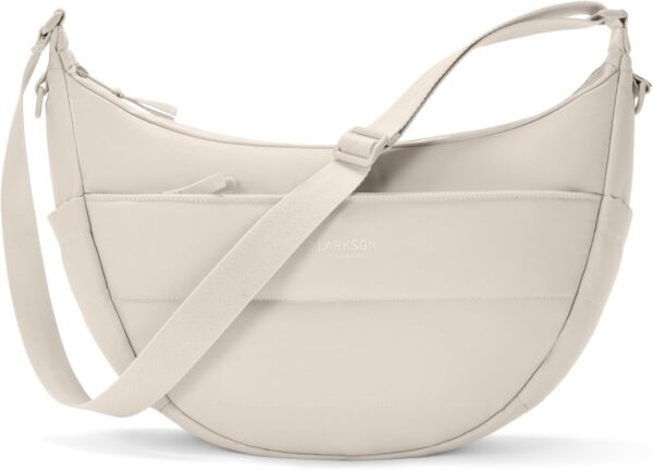 Borsa a mezzaluna Larkson tracolla unisex design trapuntato-0