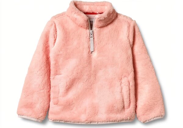 Amazon Essentials Giacca Pile Sherpa Bambine Rosa Chiaro