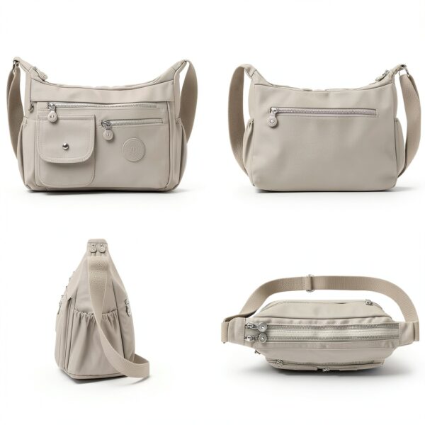 Borsa tracolla donna BTNEEU nylon multi tasche leggera-5