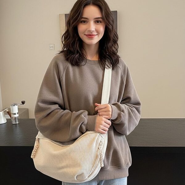 Borsa a tracolla donna viiotu velluto organizzazione-3