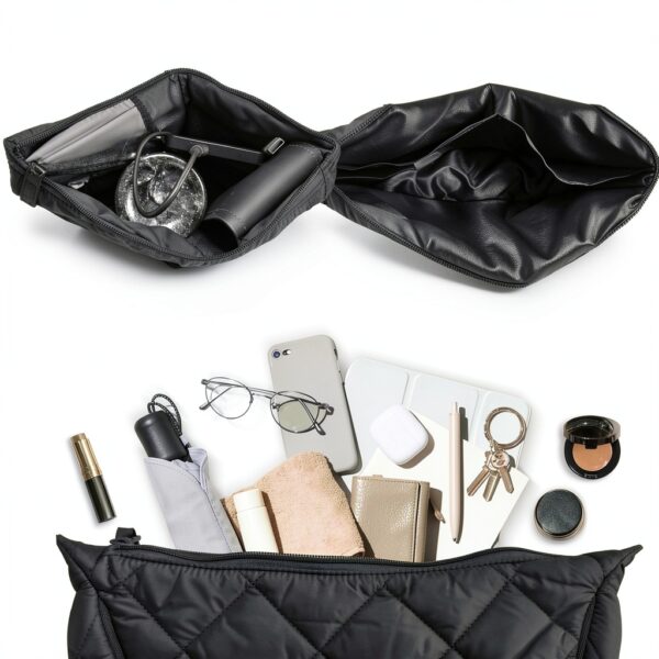 Borsa a mezzaluna GoPaw nylon tracolla regolabile donna-5