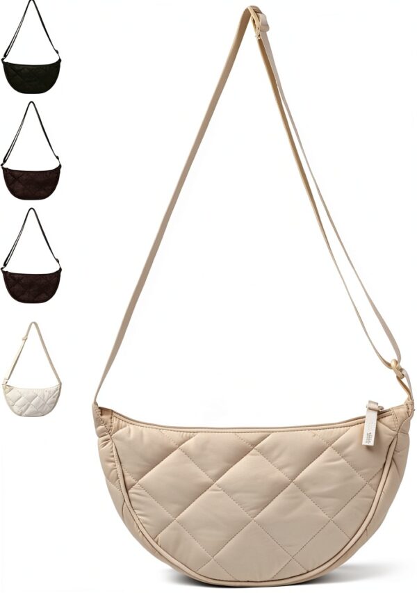 Borsa a mezzaluna GoPaw nylon tracolla regolabile donna-0