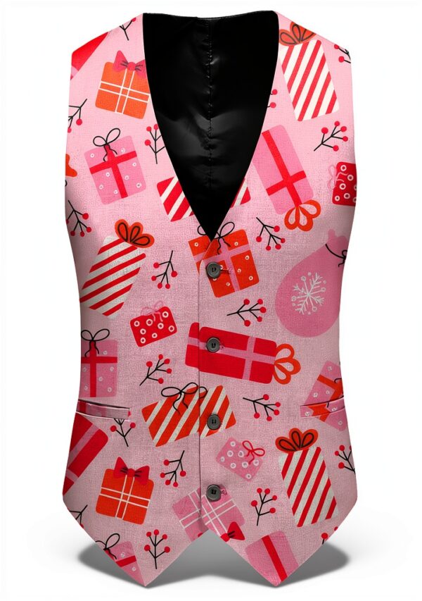 Gilet natalizio uomo verde elegante senza maniche regalo