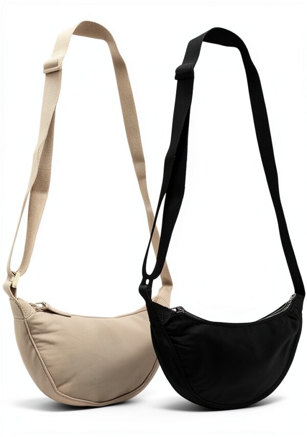 Borsa a tracolla EUPSIIU Nylon Nero Bianco Messenger Unisex-0