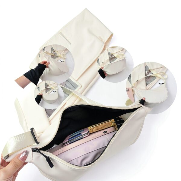 Borsa a tracolla Borisca donna nylon impermeabile marsupio-5