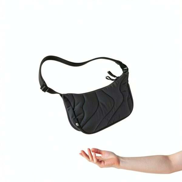 Borsa Tracolla Donna Tomtoc Puffy Verde Nero Bianco Marrone-5