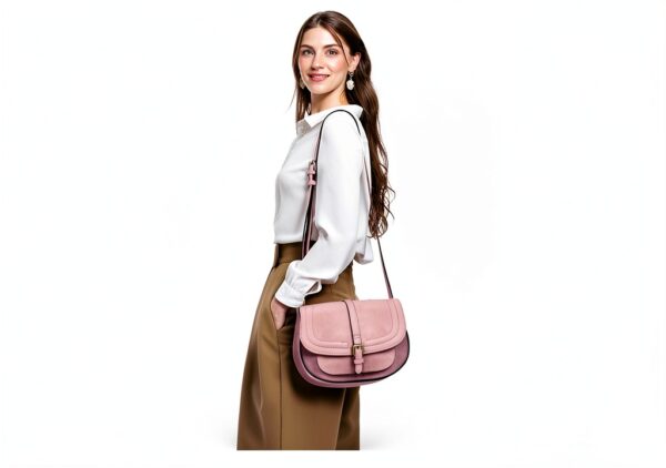 Borsa a tracolla donna pelle PU design classico colori vari-1