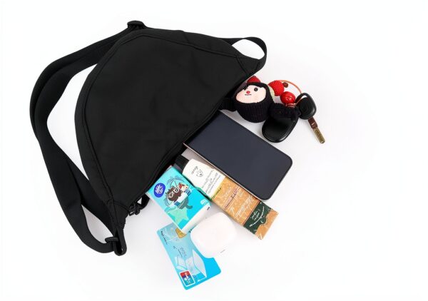 Borsa a tracolla nylon impermeabile regolabile unisex adulto-3