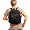 Zaino in pelle Nero Gusti Unisex 8x43x35 cm Elegante e Resistente-1
