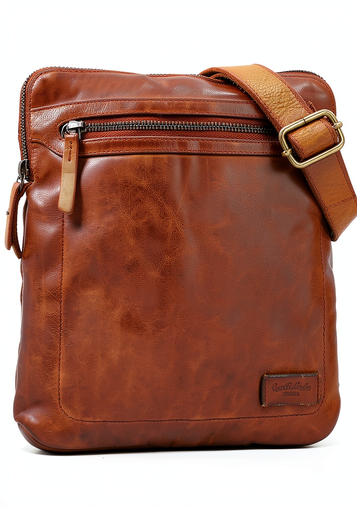 Borsa in pelle Gusti indossata in città