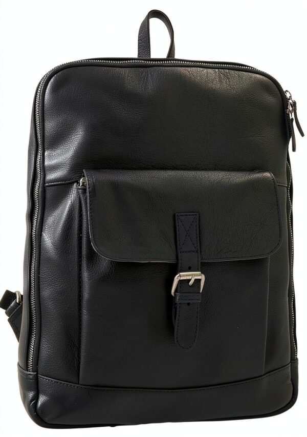 Zaino in pelle Nero Gusti Unisex 8x43x35 cm Elegante e Resistente-0