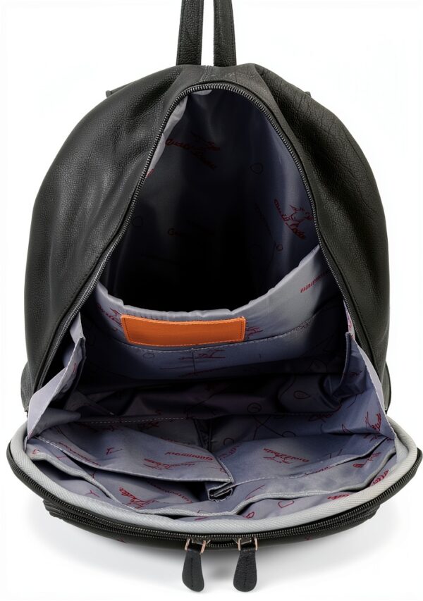 Zaino da Corriere in Pelle di Capra Unisex 32,5x40 cm Elegante-4