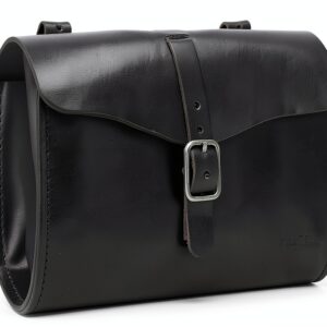 Borsa da bici Gusti Leder modello 2G55 in pelle nera vintage-0