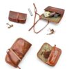 Gusti Leder nature Pochette tabacco Bradley pelle Marrone/Bianco A2-3