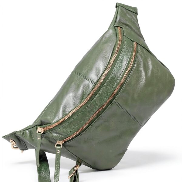 Gusti Borsa da Pancia in Pelle Vera Verde Modello 2G77 Donna-9