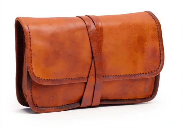 Gusti Leder nature Pochette tabacco Bradley pelle Marrone/Bianco A2-4