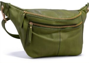 Gusti Borsa da Pancia in Pelle Vera Verde Modello 2G77 Donna-0