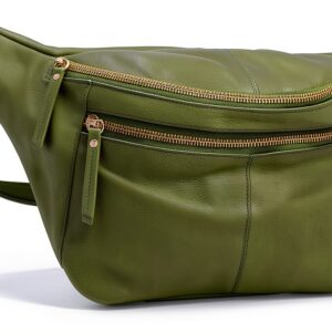 Gusti Borsa da Pancia in Pelle Vera Verde Modello 2G77 Donna-0
