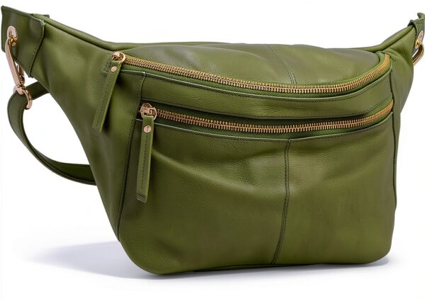 Gusti Borsa da Pancia in Pelle Vera Verde Modello 2G77 Donna-0