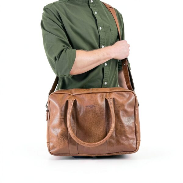 Borsa business in pelle Miele Marrone Valigetta 2B59-20-2wp-4