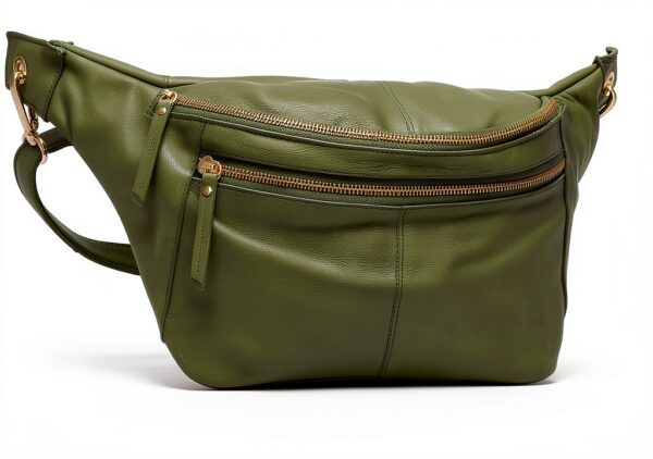 Gusti Borsa da Pancia in Pelle Vera Verde Modello 2G77 Donna-6