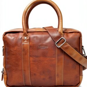 Borsa business in pelle Miele Marrone Valigetta 2B59-20-2wp-0