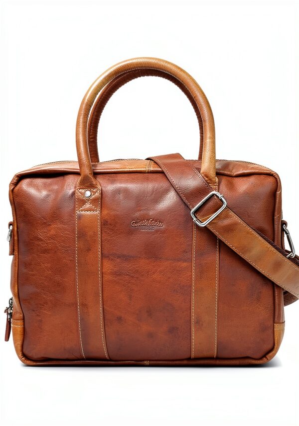 Borsa business in pelle Miele Marrone Valigetta 2B59-20-2wp-0