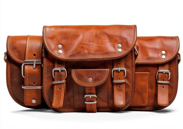 Gusti Borsa a Tracolla in Pelle Vintage H3 Modello Unisex 23x21x9 cm-4