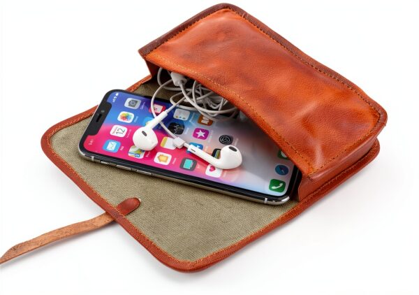 Gusti Leder nature Pochette tabacco Bradley pelle Marrone/Bianco A2-2